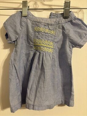 Carter's Light Blue Dress with Yellow Embroidery